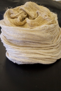 Sisal fiber tube in a tube.  I also used cotton with the sisal fiber.